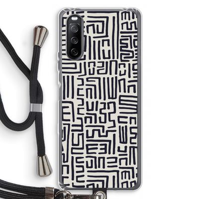 Moroccan Print: Sony Sony Xperia 10 III Transparant Hoesje met koord