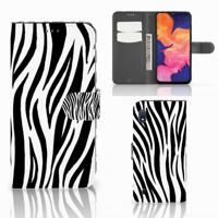 Samsung Galaxy A10 | Telefoonhoesje | Met pasjeshouder | Zebra