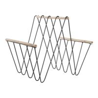 Tijdschriftenrek DKD Home Decor 41 x 31 x 36 cm Zwart Ijzer Hout MDF