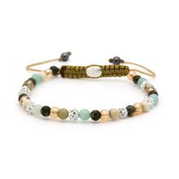 Karma Armband Spiral Minty Glow White Crystal