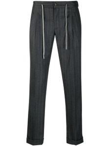 Barba pantalon de costume à fines rayures - Gris