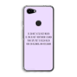 Regenboog: Google Pixel 3a Transparant Hoesje