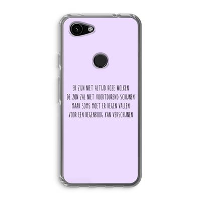 Regenboog: Google Pixel 3a Transparant Hoesje
