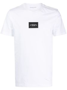 Calvin Klein t-shirt en coton à logo imprimé - Blanc