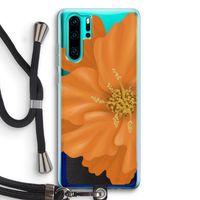Orange Ellila flower: Huawei P30 Pro Transparant Hoesje met koord