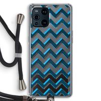 Onderbroken lijn: Oppo Find X3 Pro Transparant Hoesje met koord