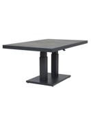 Qopps Gooks Up down tuintafel 140 x 85 royal Grey mat met Antraciet blad