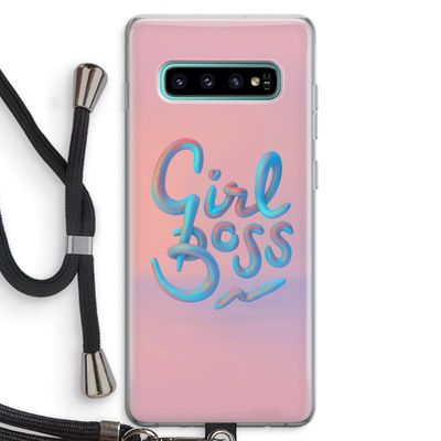 Girl boss: Samsung Galaxy S10 Plus Transparant Hoesje met koord
