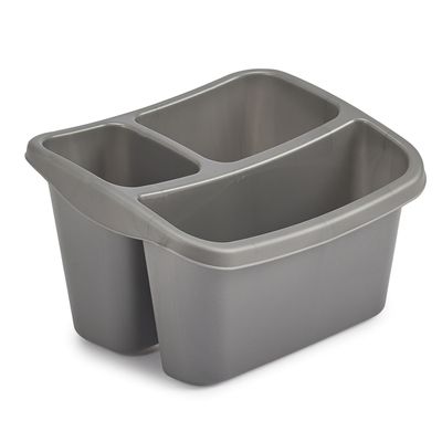 Gootsteenorganiser - Kunststof - 20 x 24 x 15 cm - Grijs
