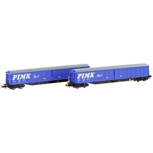 Hobbytrain H23445 N set van 2 schuifwandwagens Habis van de Pectorail