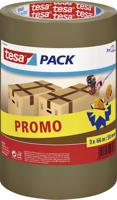 Verpakkingstape Tesa 57519 50mmx66m bruin PP promopack - thumbnail