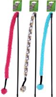 Katten-speelgoed hengel furry tail pluche bal - Gebr de boon