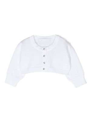 Colorichiari cardigan à ornements en cristal - Blanc