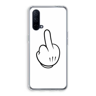 Middle finger white: OnePlus Nord CE 5G Transparant Hoesje