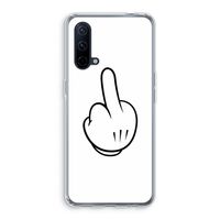 Middle finger white: OnePlus Nord CE 5G Transparant Hoesje