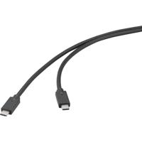 Renkforce USB-kabel USB 3.2 Gen2x2 20 GBit/s USB-C stekker, USB-C stekker 0.50 m Zwart 4K UHD RF-6830466