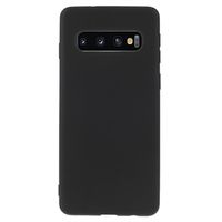 Anti-Vingerafdruk Mat Samsung Galaxy S10+ TPU Hoesje - Zwart - thumbnail