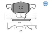 Remblokkenset, schijfrem MEYLE, Inbouwplaats: Vooras, u.a. fÃ¼r Chrysler, Dodge - thumbnail