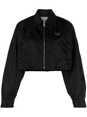 Prada veste Re-Nylon à coupe crop - Noir