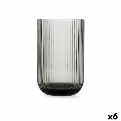 Glas Bidasoa Fosil Grijs Glas 460 ml (6 Stuks)