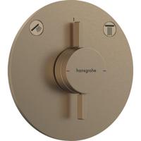 Hansgrohe Duoturn S inbouwkraan voor 2 functies brushed bronze 75418140