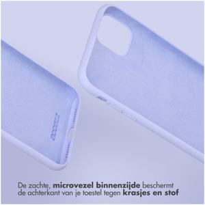 Accezz Liquid Silicone Backcover voor Samsung Galaxy S25 Telefoonhoesje Paars