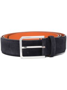 Santoni ceinture en daim à boucle carrée - Bleu