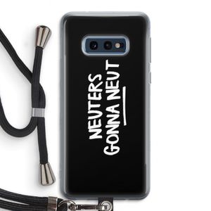 Neuters (zwart): Samsung Galaxy S10e Transparant Hoesje met koord