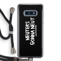 Neuters (zwart): Samsung Galaxy S10e Transparant Hoesje met koord