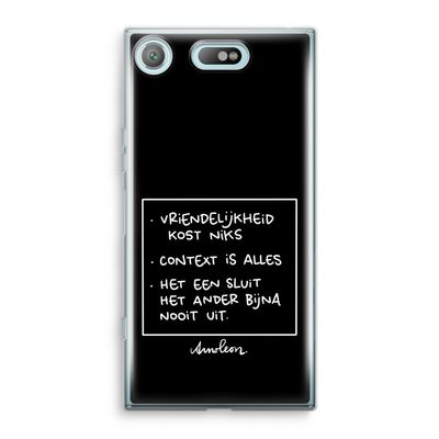 Mijn Motto's: Sony Xperia XZ1 Compact Transparant Hoesje