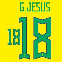 G.Jesus 18 (Officiële Brazilië Bedrukking 2022-2023)