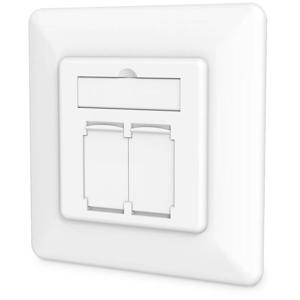 Digitus DN-9010/8-2 Netwerkdoos Inbouw (in muur) Inzet met centraalstuk en frame CAT 6A Wit