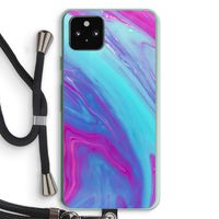 Zweverige regenboog: Pixel 5a 5G Transparant Hoesje met koord