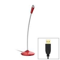BK Desktop zwanenhals verstelbare USB Wired audio microfoon ingebouwde geluidskaart compatibel met PC/Mac voor live uitzending show KTV etc. (roo