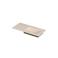 INK Post Wastafel keramische slab envelop bak rechts zonder kraangat 100x45x1 Travertin matt