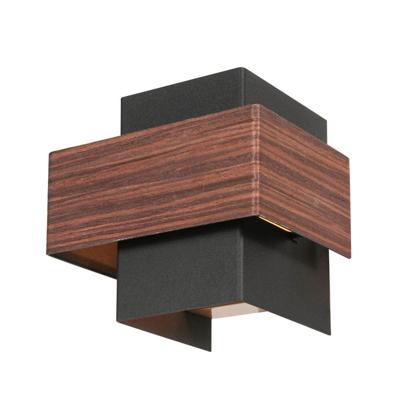 Steinhauer WandlampMuro zwart met hout S - 3367E
