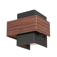 Steinhauer WandlampMuro zwart met hout S - 3367E