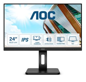 AOC P2 24P2Q LED display 60,5 cm (23.8") 1920 x 1080 Pixels Full HD Zwart