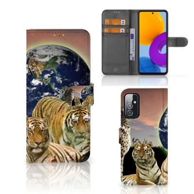 Samsung Galaxy M52 | Telefoonhoesje | Met pasjeshouder | Roofdieren