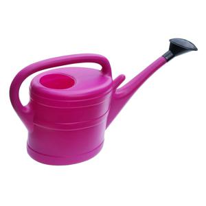 Gieter met broeskop - fuchsia roze - kunststof - 10 liter - 56 cm