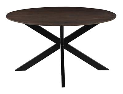 LABEL51 Ronde Eettafel 'Otis' Mangohout, 140cm, kleur Espresso