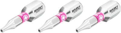 HAZET Bit 2223N-T7H/3 · 1/4 inch (6,3 mm) zeskant massief · Tamper resistant TORX®-profiel · 3-delig · SW T7H