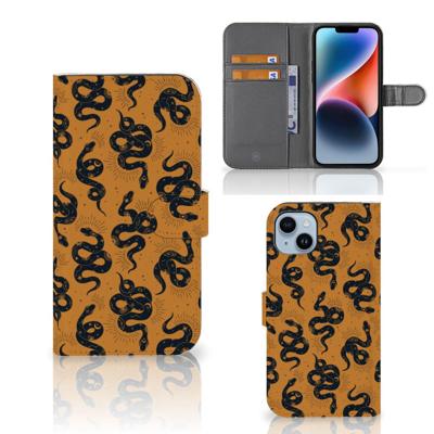 Telefoonhoesje | Met pasjeshouder | voor iPhone 15 Plus Snakes