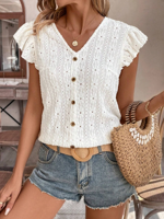Loose Casual V Neck Blouse