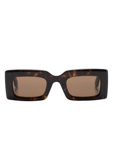 Alexander McQueen Eyewear lunettes de soleil à effet écailles de tortue - Marron