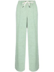 Moncler Grenoble pantalon en polaire à patch logo - Vert