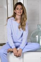 Warme blauwe pyjama strepen