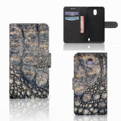 Nokia 2 | Telefoonhoesje | Met pasjeshouder | Krokodillenprint