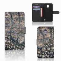 Nokia 2 | Telefoonhoesje | Met pasjeshouder | Krokodillenprint