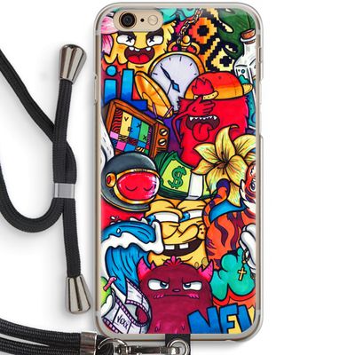 No Rules: iPhone 6 / 6S Transparant Hoesje met koord